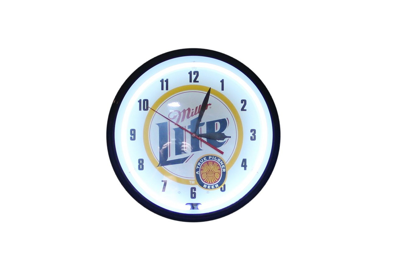 Miller Lite Neon Clock EBTH